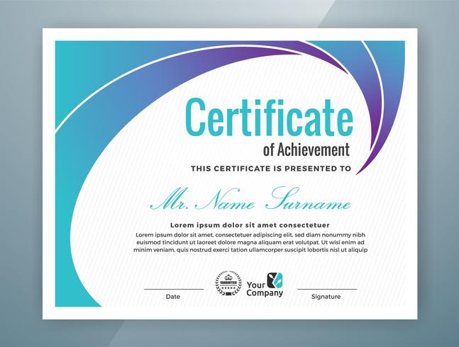 Multipurpose Professional Certificate Template Design vector