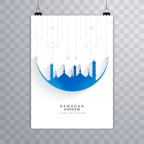 Fondo islámico hermoso del folleto de Eid Mubarak vector