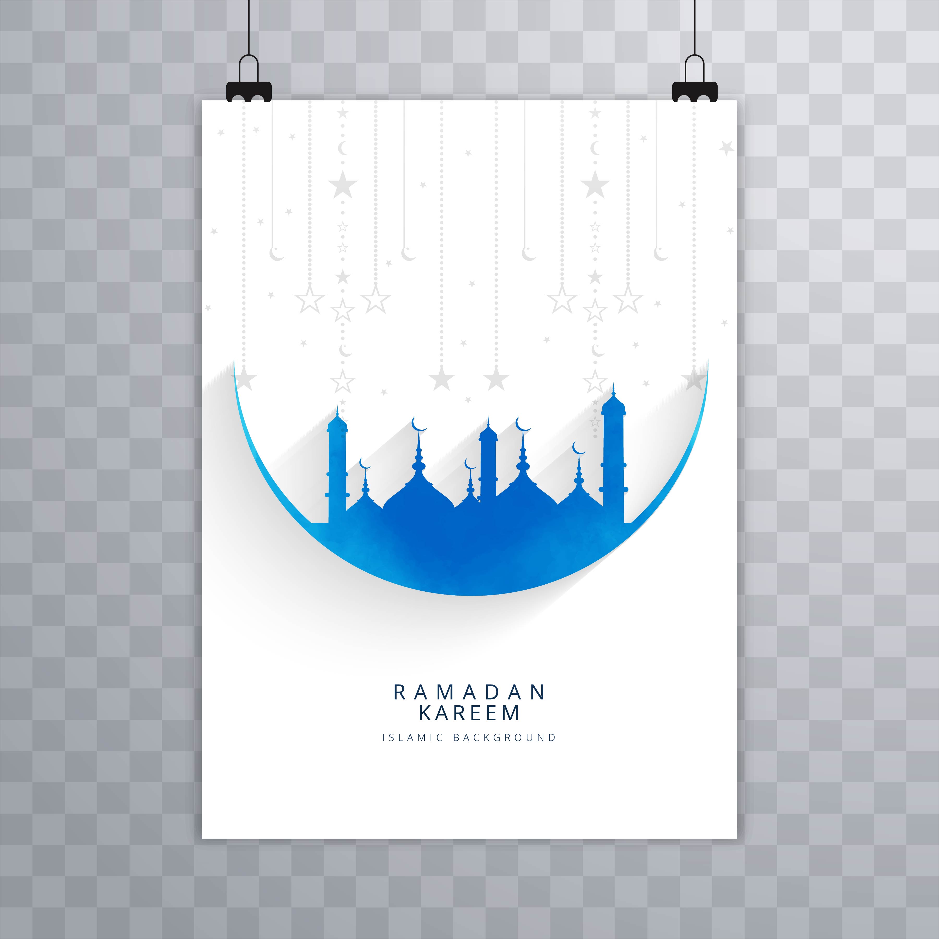 Beautiful Eid Mubarak islamic brochure background 