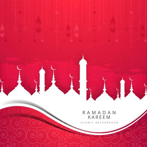 Hermoso fondo de tarjeta de Ramadan Kareem vector