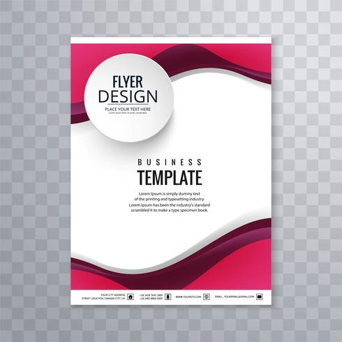 Abstract business flyer wave design vector
