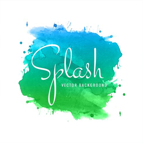 Elegant colorful watercolor splash design  vector