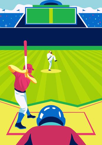 Jugador de beisbol vector