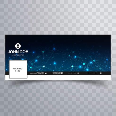 Modern facebook timeline cover template vector