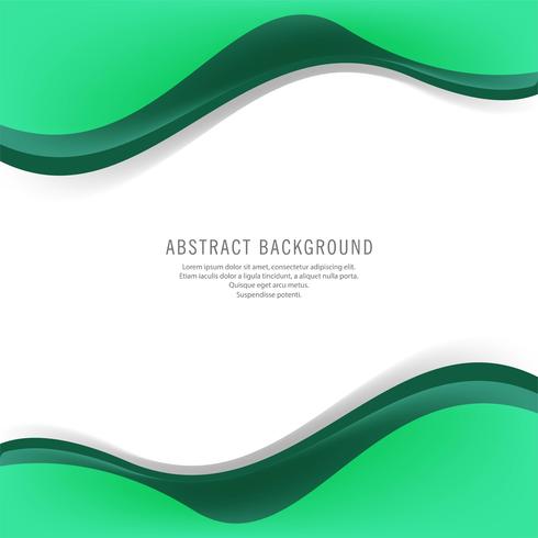 Modern green business wavy background vector