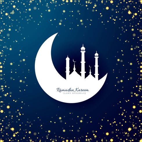 Ramadán Kareem elegante vector de fondo de la tarjeta