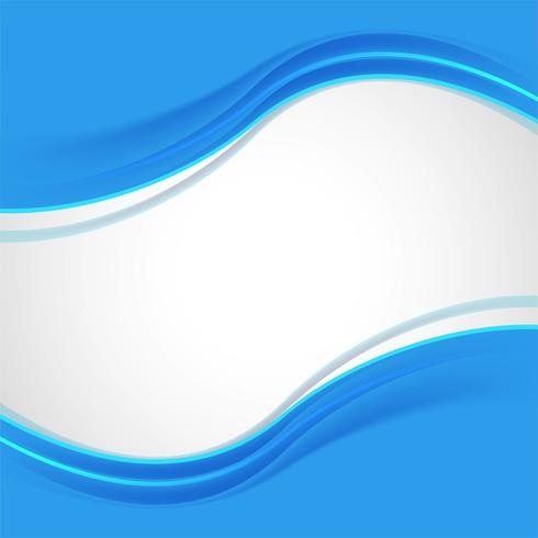 Abstract business blue wave background vector
