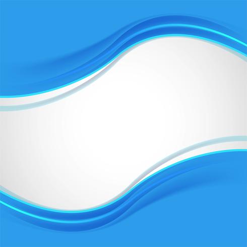 Abstract business blue wave background vector