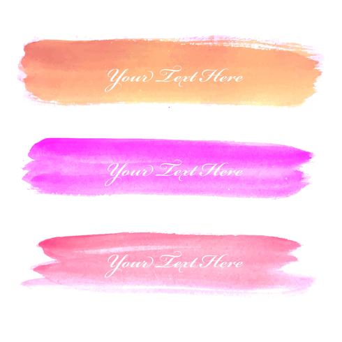 Beautiful colorful watercolor hand draw stroke background vector