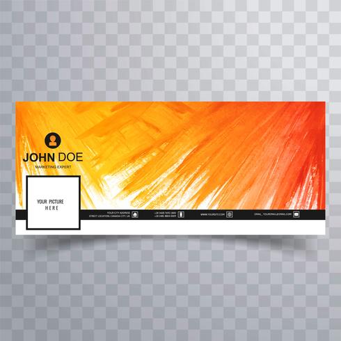 Abstract facebook timeline banner template vector
