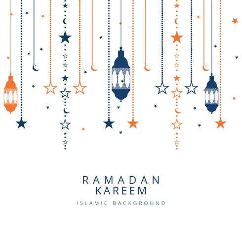 Ramadan Kareem islamic background vector