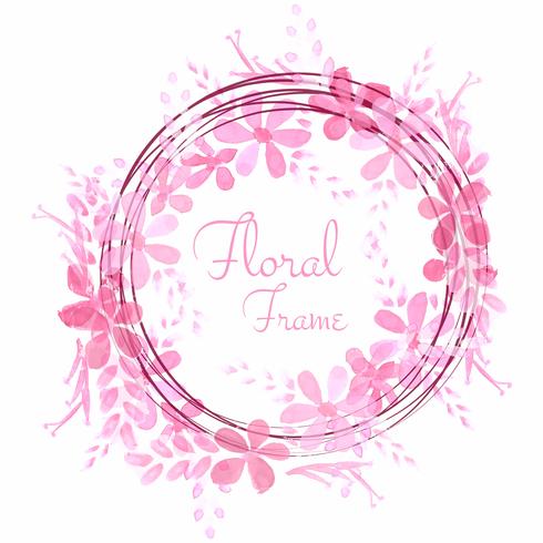 Abstract wedding floral frame background vector