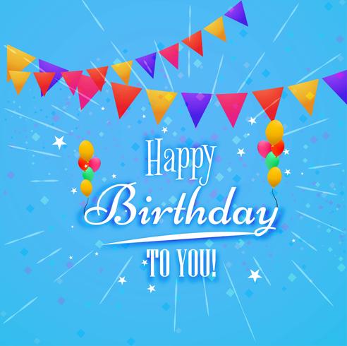 Fondo decorativo de la tarjeta del feliz cumpleaños vector