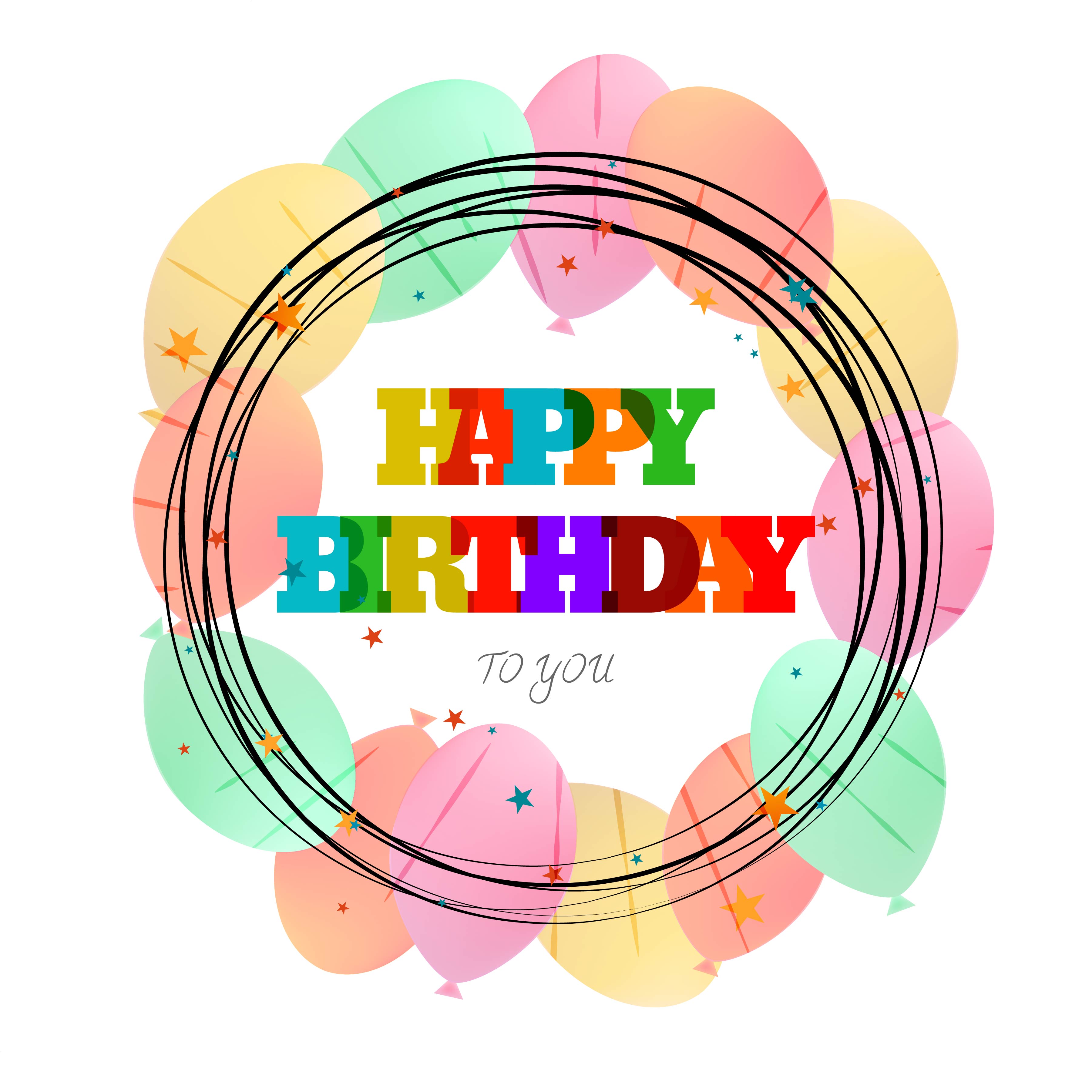 Happy Birthday Colorful Background