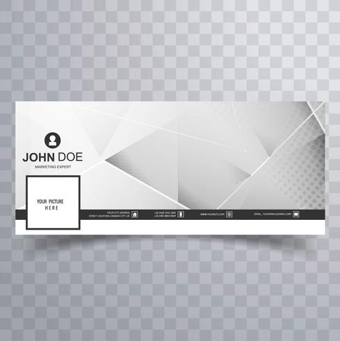 Modern facebook template polygon banner  vector