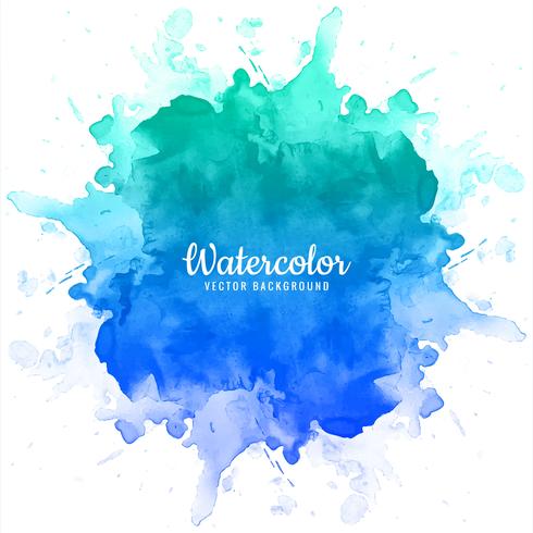 Abstract blue watercolor spalsh background vector