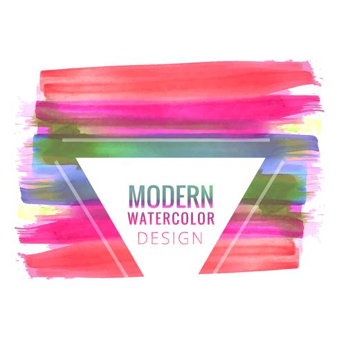 Abstract colorful watercolor stroke background vector