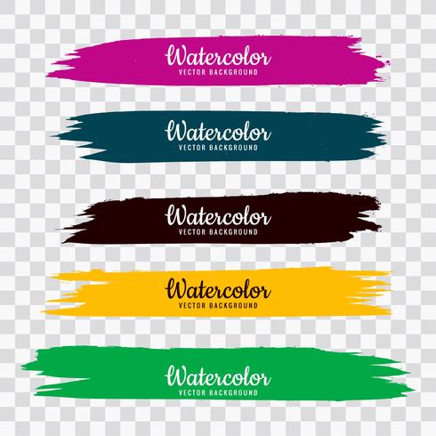 Abstract colroful watercolor strokes design vector