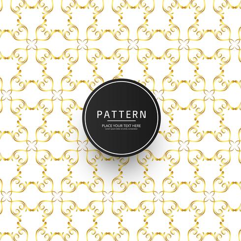 Abstract golden floral pattern background vector