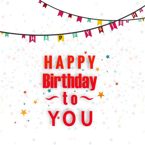 Birthday card decorative Happy Birthday vector background