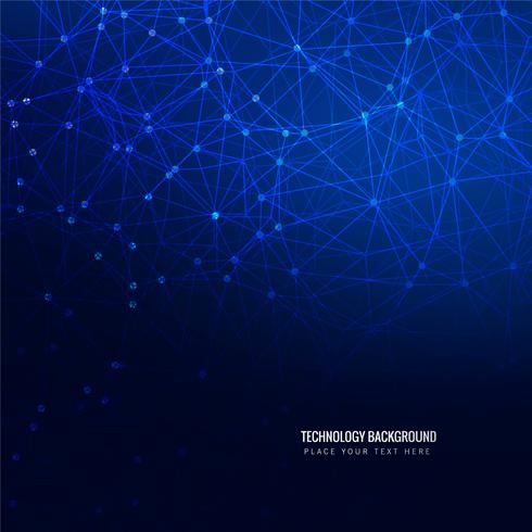 Abstract blue business technology background vector