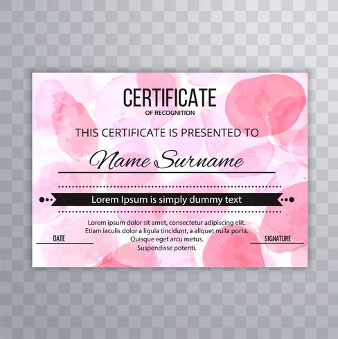 Beautiful elegant certificate template design vector