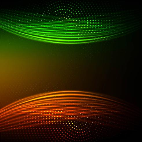 Fondo de onda elegante colorido brillante abstracto vector