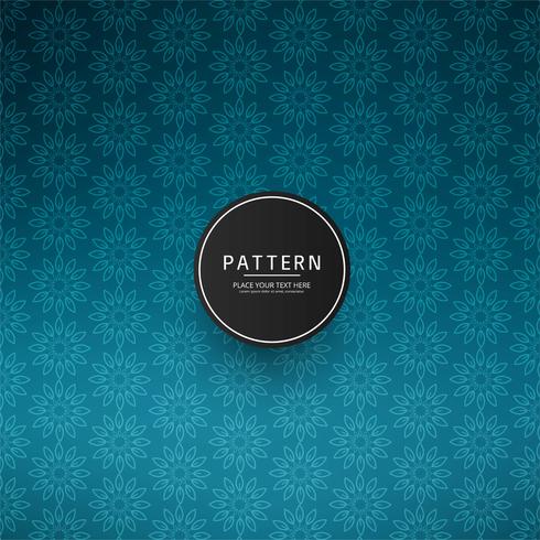 Abstract blue vintage floral pattern background vector