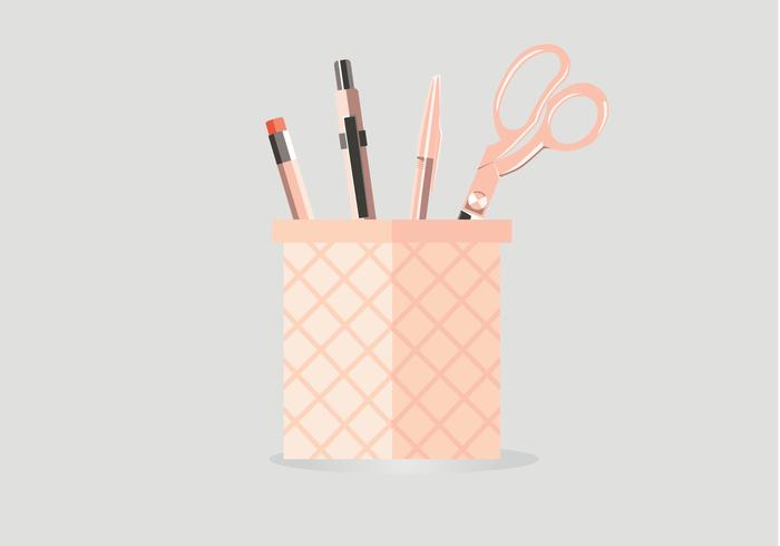 Rose Gold Stationery vector