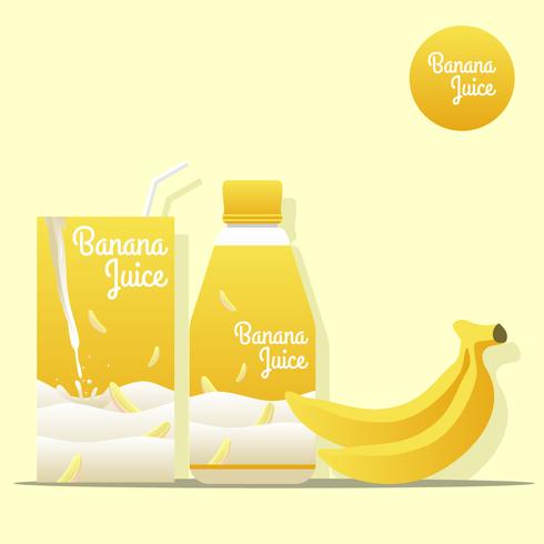 Banana Juice Packaging Free Vector