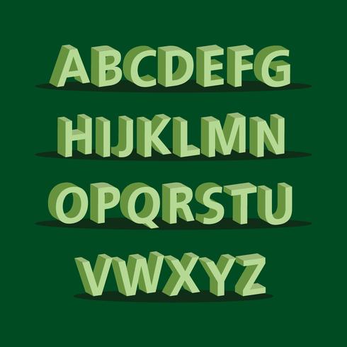 3D Fonts vector