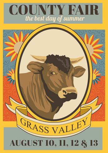 County Fair Poster vector