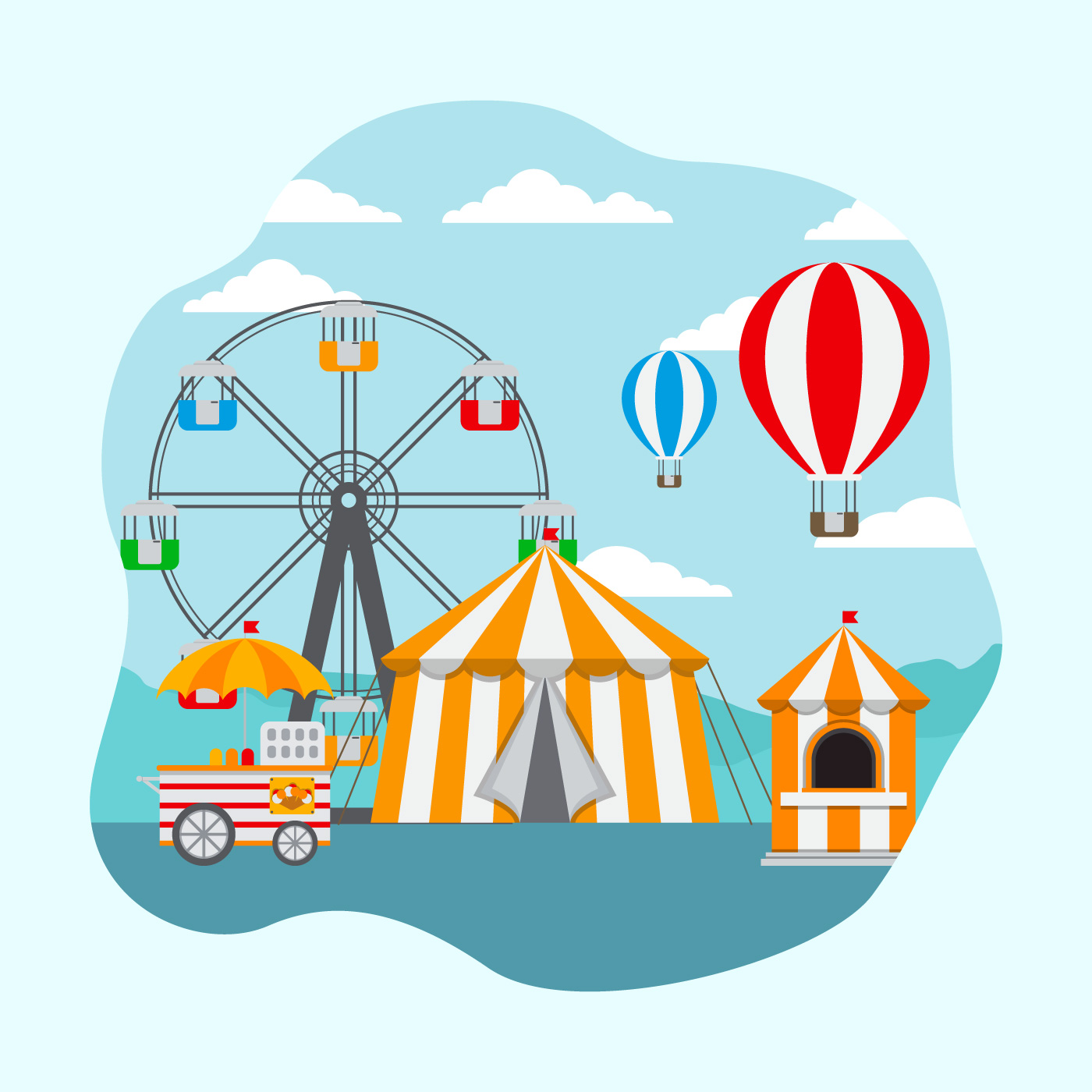 County Fair Vector Illustration 237868 Vector Art at Vecteezy