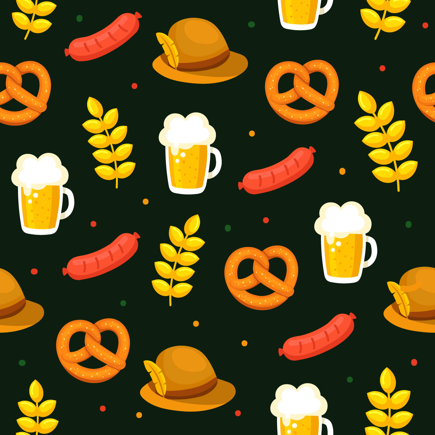 Oktoberfest Elements Pattern 237870 Vector Art at Vecteezy