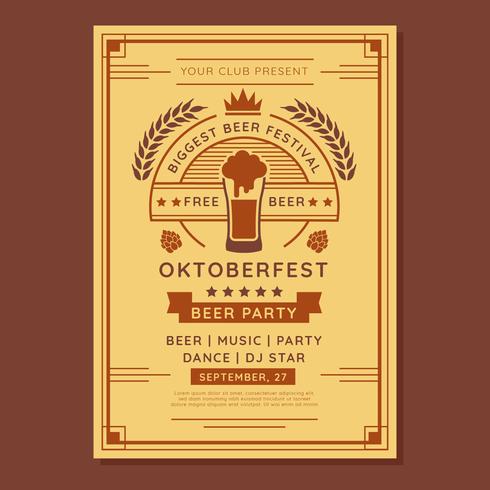 Oktoberfest  Flyer Template Vector