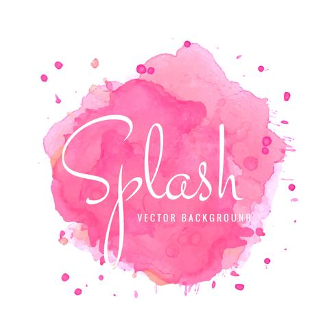 Abstract pink watercolor splash background vector