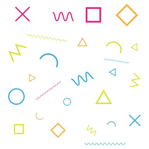 Abstract memphis background illustration vector