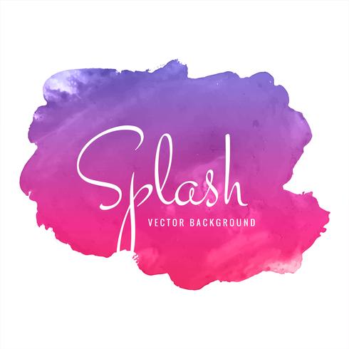 Beautiful colorful watercolor splash background vector