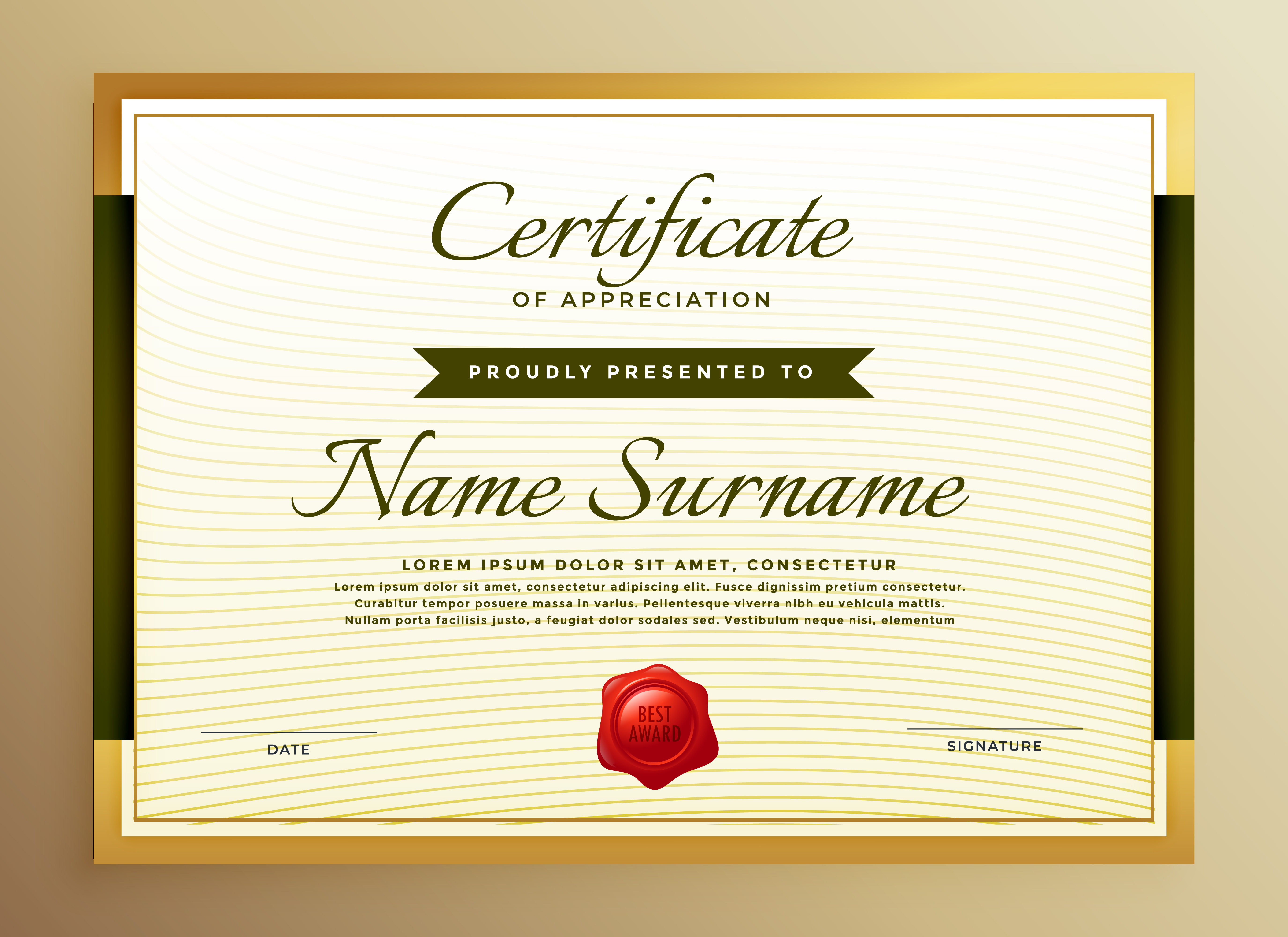 premium-golden-certificate-of-appreciation-template-download-free