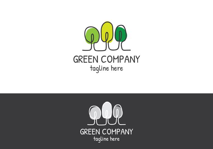 Tree Lineart Logo vector