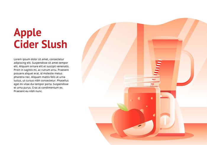 Apple Cider Slush Recipe vector