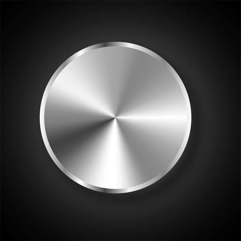 Abstract shiny silver icon background vector