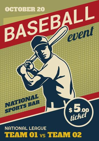 Baseball Park Event Flyer vector