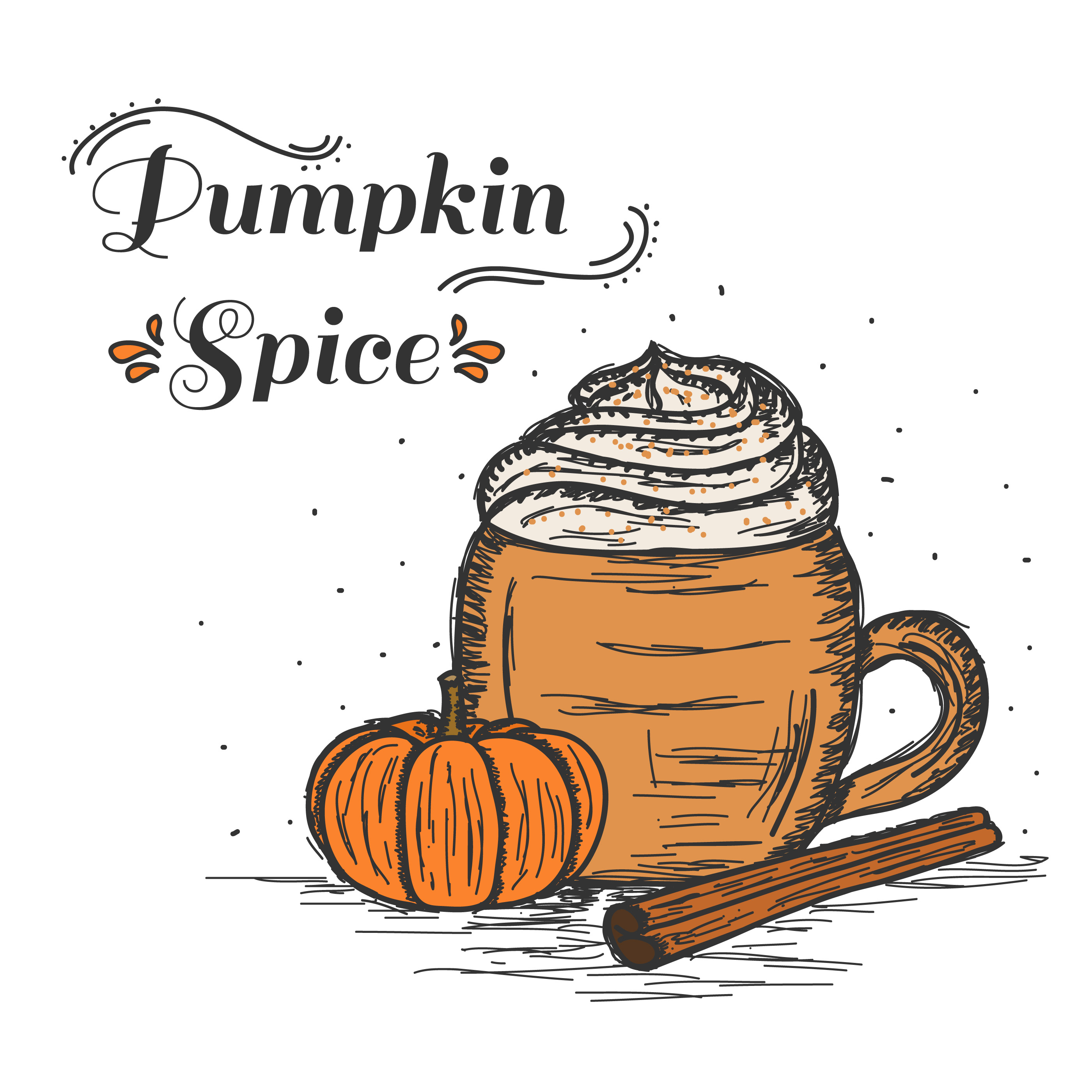 Pumpkin Spiced Latte Vector 238529 Vector Art at Vecteezy