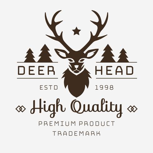 Deer Head Logo Vector