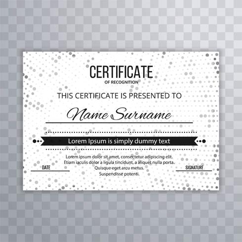 Abstract dotted certificate design template vector