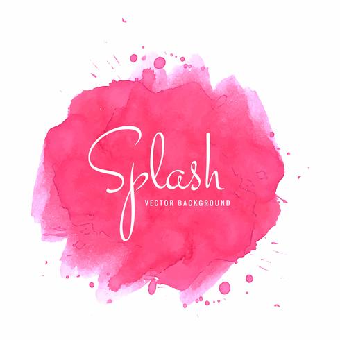 Abstract pink watercolor spalsh background vector