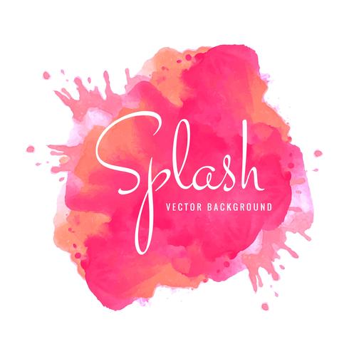 Elegant watercolor colorful splash design vector