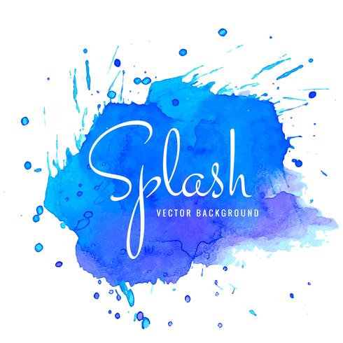 Abstract blue watercolor splash background vector