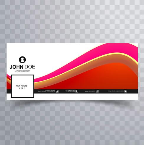 Modern facebook timeline cover template vector